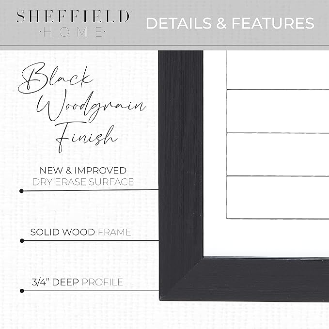 Sheffield Home Set of Two Family Planner Dry Erase Boards Featuring, Chore Chart - Field & Grace