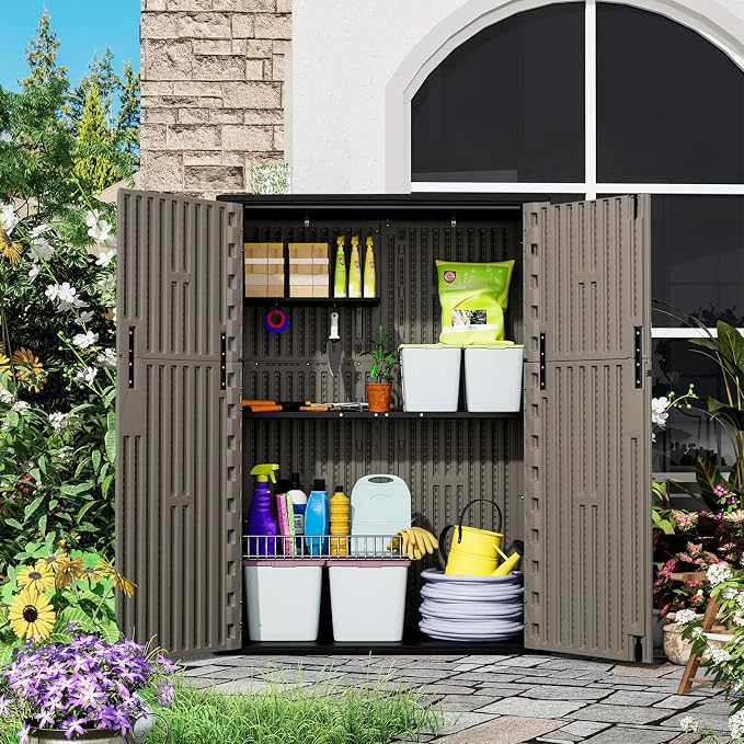 HOMSPARK 47 Cu.Ft Outdoor Storage Shed Weather Resistant - Image 5