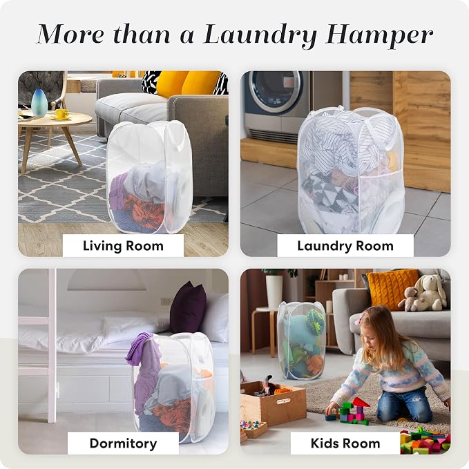 Handy Laundry Collapsible Mesh Pop Up Hamper - Field & Grace