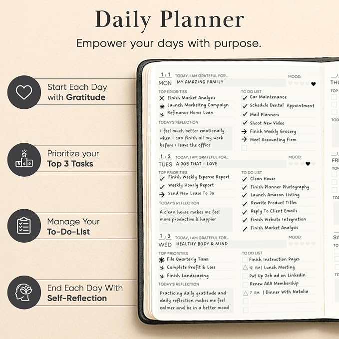 2026 Planner, Daily Journal & Gratitude Journal All-In-One - Image 4