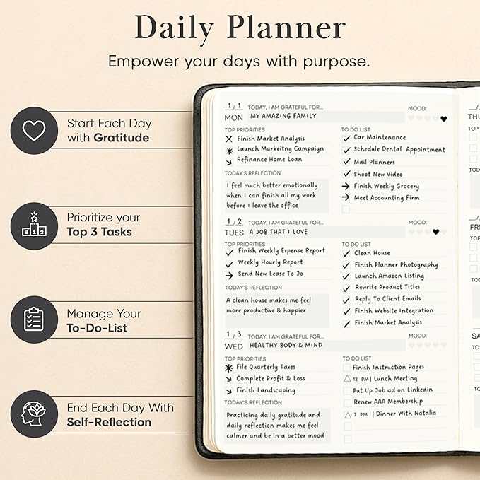 2026 Planner, Daily Journal & Gratitude Journal All-In-One - Image 4