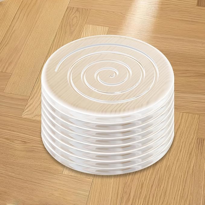Clear Silicone Cabinet Door Bumpers, Circle 8 Pcs, Self-Adhesive Sound by ZOMPAGOTape