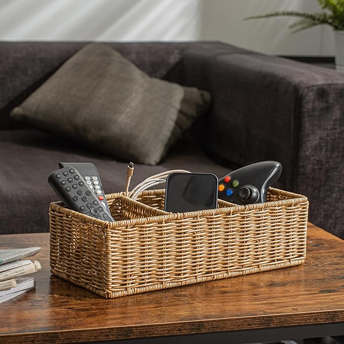 myHomeBody Wicker Basket With 3 Compartments, - Image 3