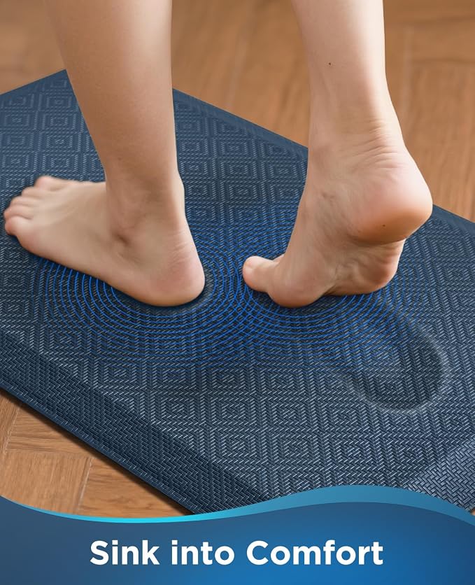Ophanie Kitchen Mats for Floor, 3/4 inch Thick, 17x24 Anti Fatigue Cushioned Mat - Image 2