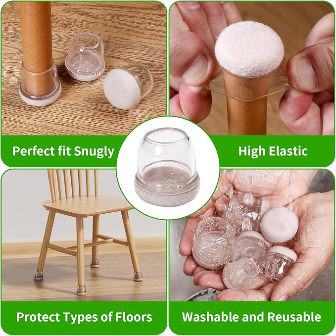 24 Pcs Silicone Chair Leg Floor Protectors - Image 8