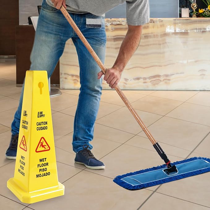 MATTHEW CLEANING 6 Packs 26” Caution Wet Floor Safety Cones - Image 4