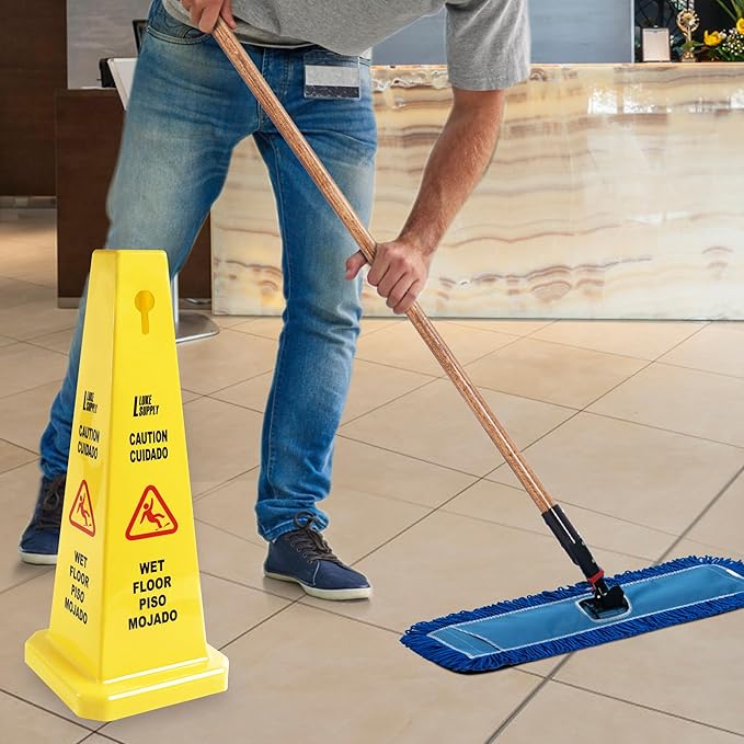 MATTHEW CLEANING 3 Packs 26” Caution Wet Floor Safety Cones - Image 4