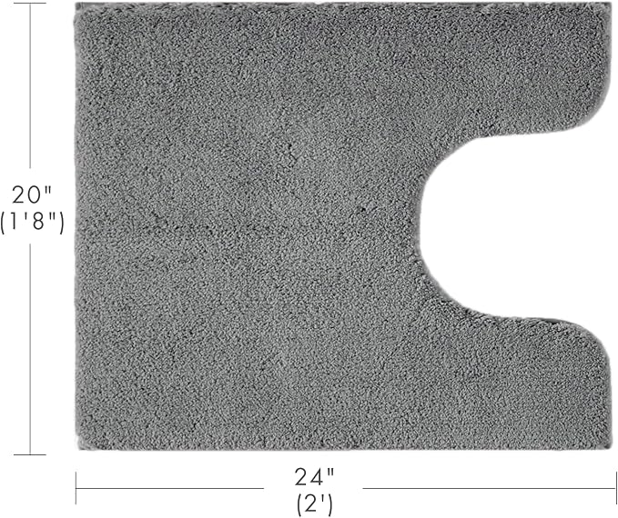 Madison Park Marshmallow Bathroom Rug Non Slip, Luxrurious Plush Bath Mat - Image 2