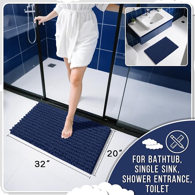 Yimobra Bathroom Rugs Non Slip Washable 32x20 Inch - Field & Grace