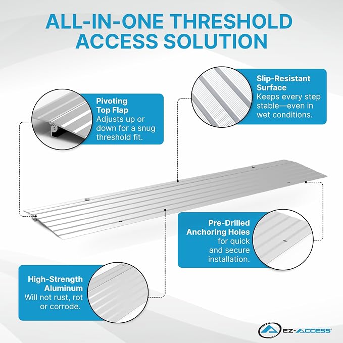 EZ-ACCESS - Threshold Ramps for Doorways - Portable Wheelchair Ramp for Home - Image 5