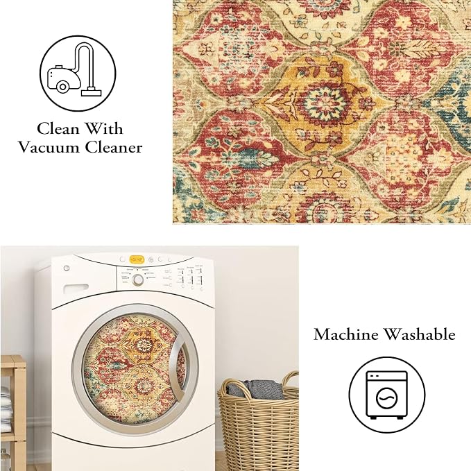 Lahome Moroccan Machine Washable Rugs - Image 4
