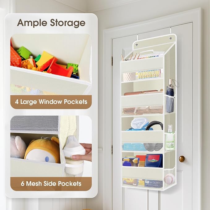 1 Pack Over The Door Organizer, Hanging Storage Organizer - Image 4