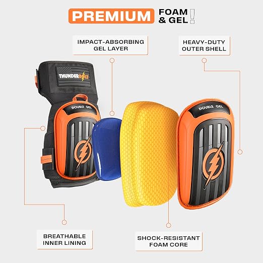 Thunderbolt Knee Pads for Men Construction Knee Pads for Work for Men and Women - Image 4