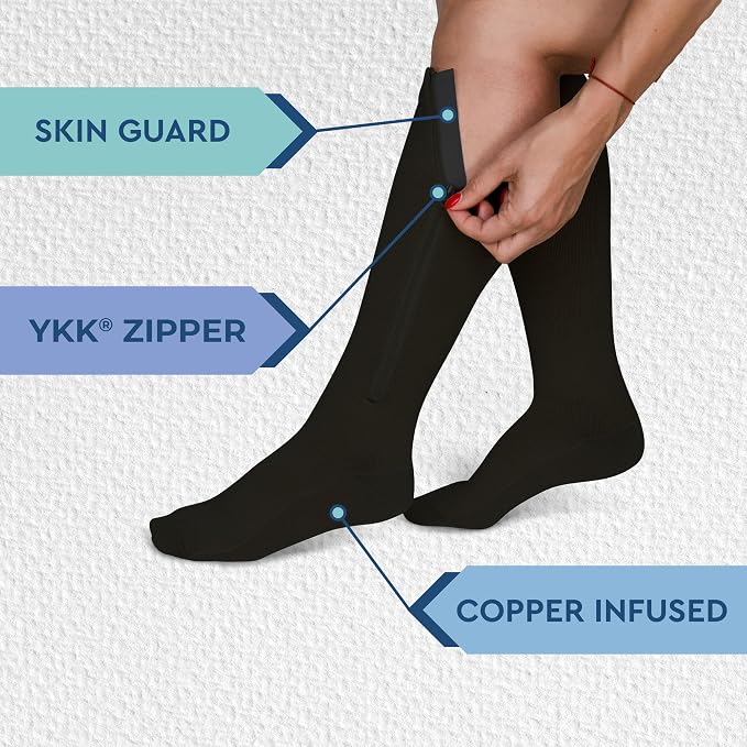 TheraMagic® Zipper Compression Socks - Image 5