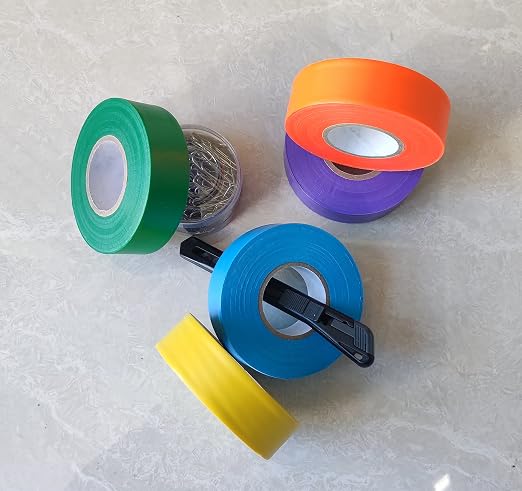 Yellow Flagging Tape 10 Pack, Surveyors Tape, Tree Marking Ribbon, Non-Adhesive - Image 3