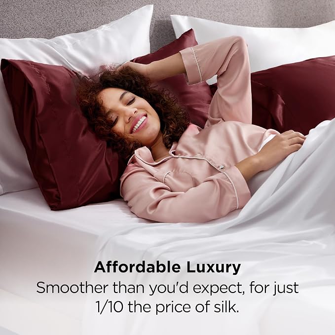 Bedsure Satin Pillowcase for Hair and Skin Standard - Image 5