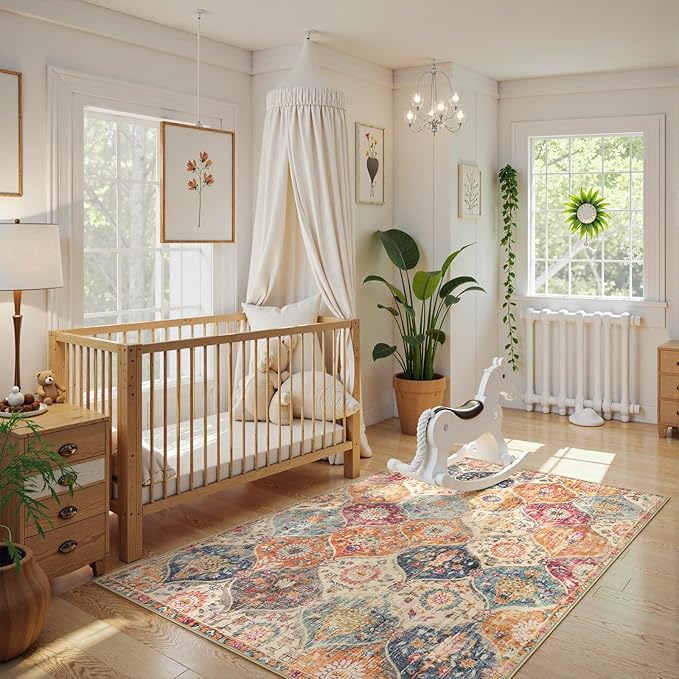 Lahome Moroccan Trellis Washable Small Area Rug, 3x5 Area Rug - Image 4