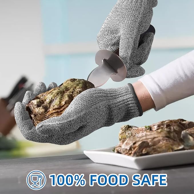Schwer 2 Pairs ANSI A9 Cut Resistant Gloves, Food Grade Reliable Cutting Gloves - Image 6