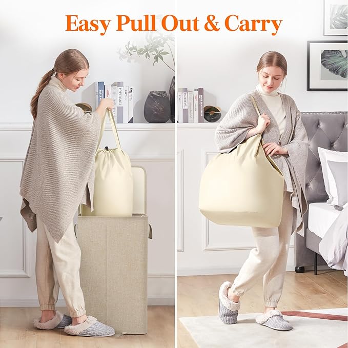 Lifewit Laundry Hamper with Lid and Removable Laundry Bag, Large Collapsible 1 - Field & Grace