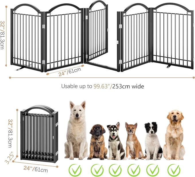 BHG Metal No-Assembly Freestanding Dog Gate - Image 4