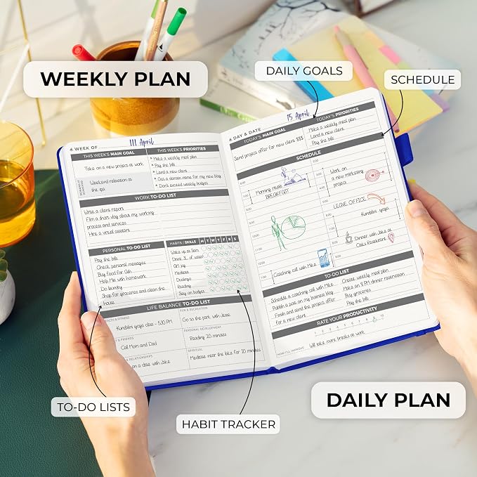 Clever Fox Daily Planner – Undated Planning Notebook - Image 3