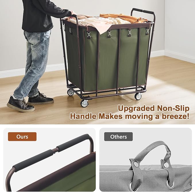 Hoctieon Large Laundry Cart - Field & Grace