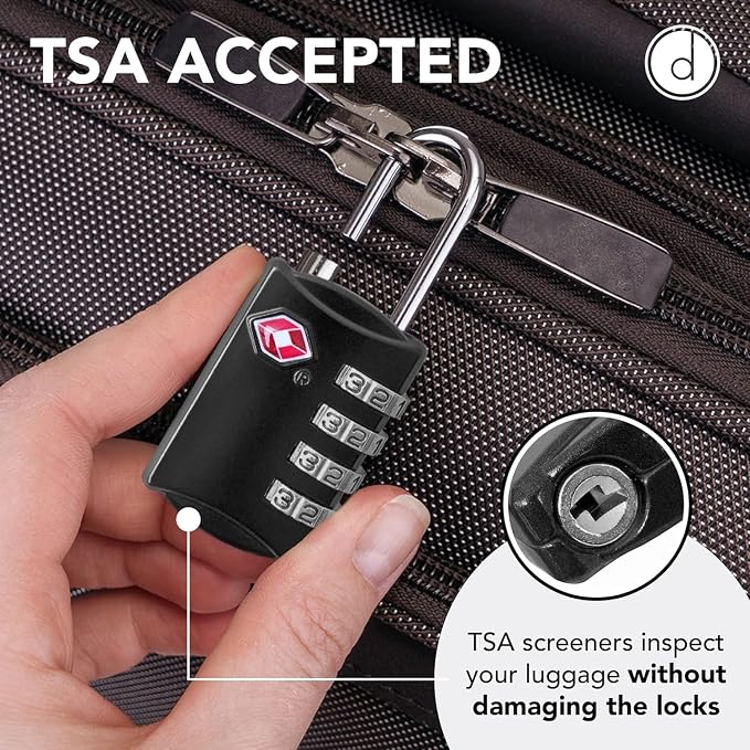 Luggage Locks TSA Approved, 4-Digit TSA Locks - Image 4