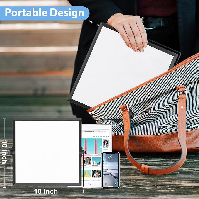 ARCOBIS Small WhiteBoard with Stand 10" X 10", Magnetic Double-Sided Dry Erase - Image 5