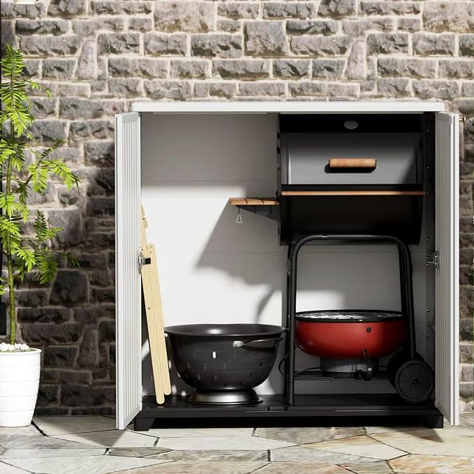 Outdoor/Indoor Storage Box, Resin and Plastic Storage Cabinet Waterproof - Image 6