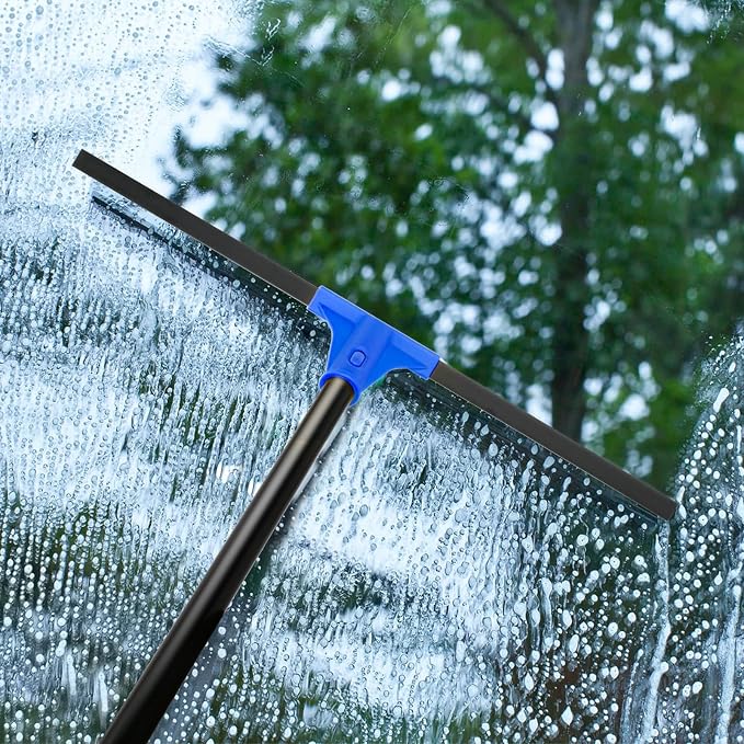 Floor Squeegee for Concrete and Tile Cleaning, Large Heavy Duty Water Scraper - Field & Grace