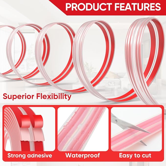 Wall Corner Protector Peel and Stick Wall Molding Trim Flexible Corner Guard - Image 2
