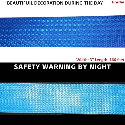 Blue Reflective Tape Outdoor Waterproof 3 inch, High Visibility Hazard - Image 3