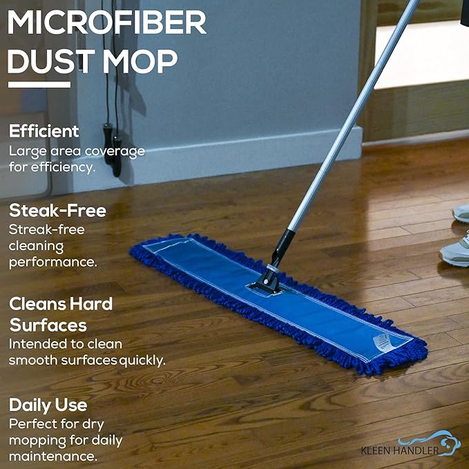 KLEEN HANDLER 3 Pack of 36 Inch Microfiber Dust Mop, Large Washable Commercial - Image 5