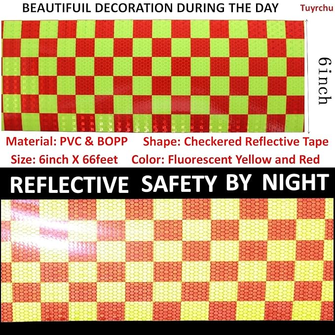 Reflective Tape 6 inch X 10 feet, Outdoor Waterproof Hazard Conspicuity Safety - Image 3