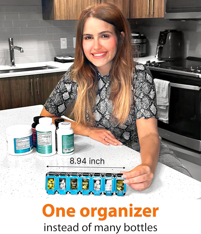 Weekly Pill Organizer 1 time a Day – Pill Box 7 Day - Image 2