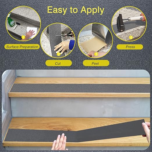 S&X Gray Anti Slip Tape 6 Inch x 60 FT Roll, Ultimate Non-Slip Skid Grip Tape - Image 7