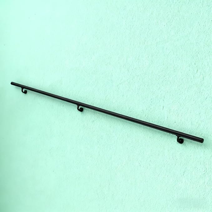 8 FT for Indoor Stairs, Modern Aluminum Handrail Set, Wall Mounted, - Image 7