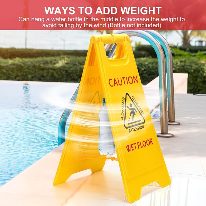 MATTHEW CLEANING 25'' Industrial Wet Floor Sign 12 Pack 2-Sided Safety A-Frame - Image 7