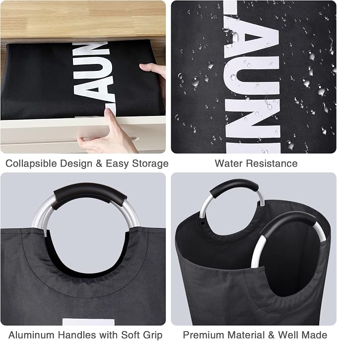 Laundry Basket Extra Large Collapsible Clothes Hamper Bag - Image 4