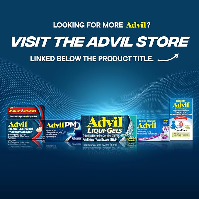Advil Pain Reliever and Fever Reducer, Pain Relief Medicine - Image 12