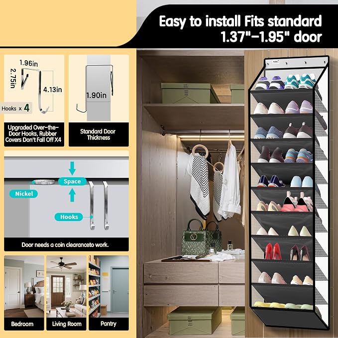 10 Tier Hanging Shoe Rack - Image 5