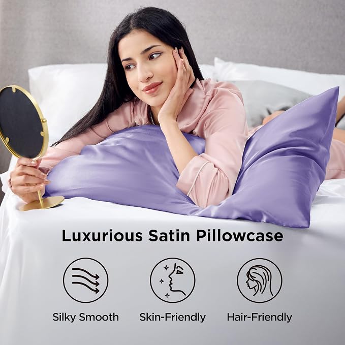 Bedsure Satin Pillowcase for Hair and Skin Queen - Field & Grace