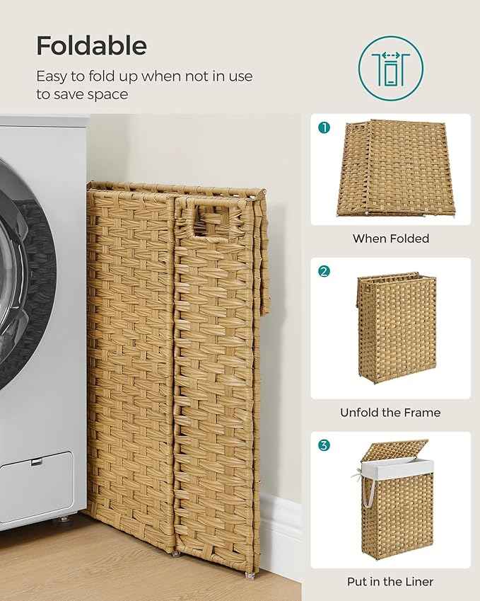 SONGMICS Slim Laundry Hamper