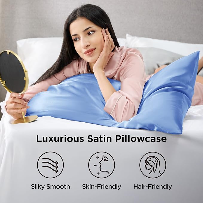 Bedsure Satin Pillowcase for Hair and Skin Queen - Field & Grace