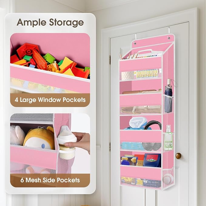 2 Pack Over The Door Organizer Hanging Storage Organizers - Image 4