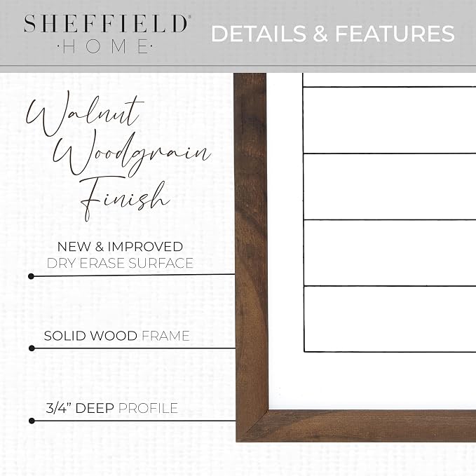 Sheffield Home Set of Two Family Planner Dry Erase Boards Featuring, Chore Chart - Field & Grace