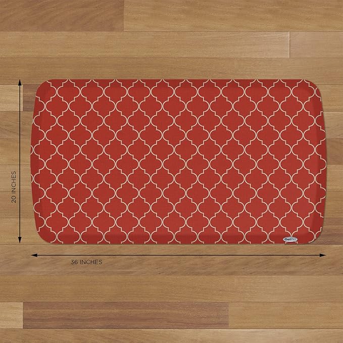 GelPro Elite Premier Anti-Fatigue Kitchen Comfort Floor Mat, Trellis Red Chile - Image 5