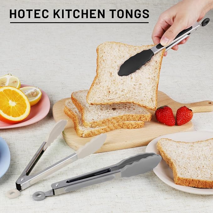 Hotec Mini Silicone Kitchen Tongs - Image 8