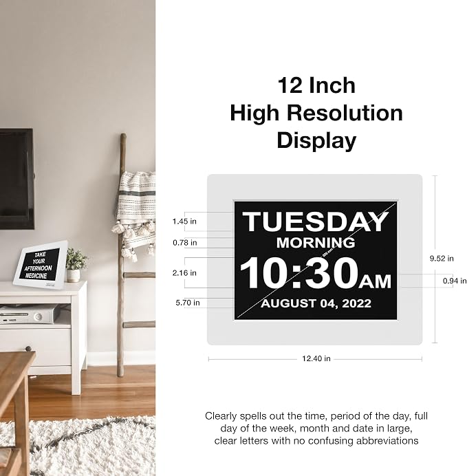 American Lifetime Dementia Clock 2025 Large Digital Display - Image 6