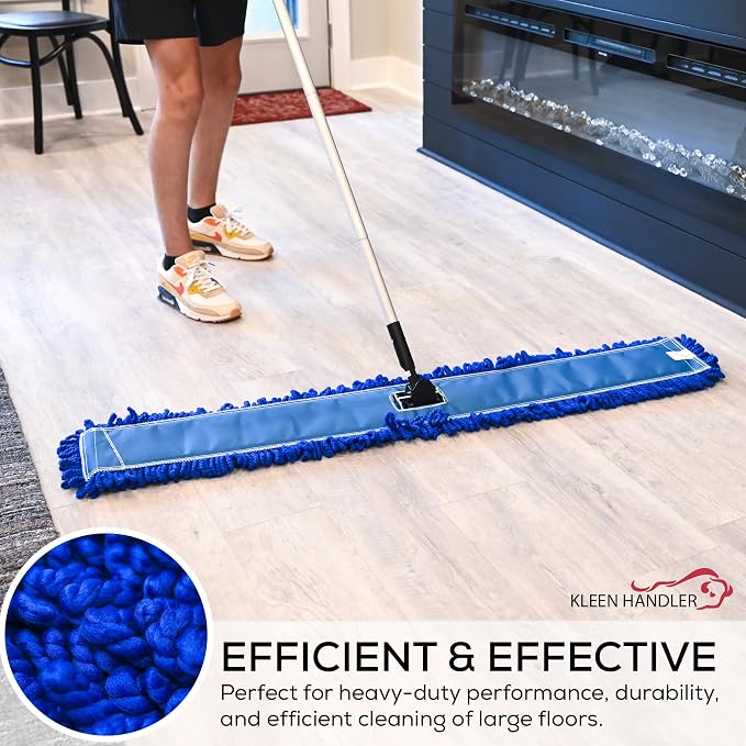 KLEEN HANDLER 48 Inch Microfiber Dust Mop, X-Large Washable Commercial - Image 8